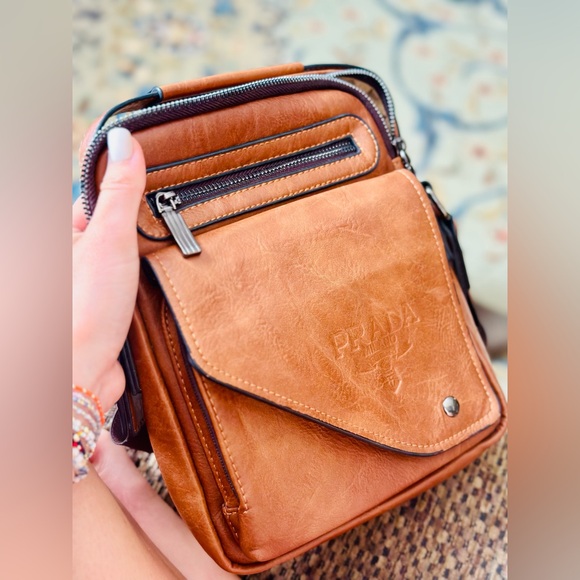 Genuine Leather Messenger Bag - Picture 1 of 6